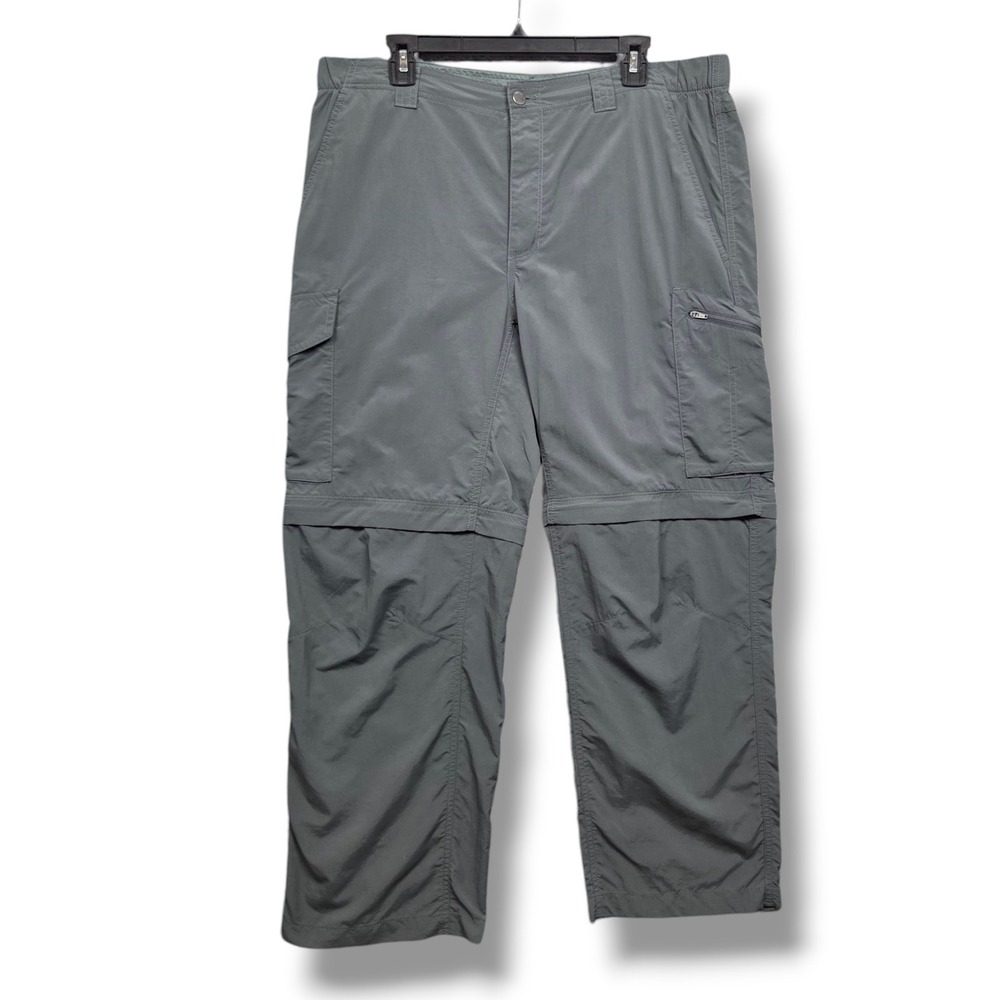Columbia Silver Ridge Convertible Pant Mens 36 Green‎ Hiking Omni-Shade UPF 50